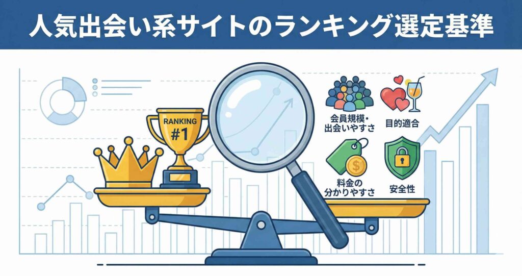 人気出会い系サイトのランキング選定基準