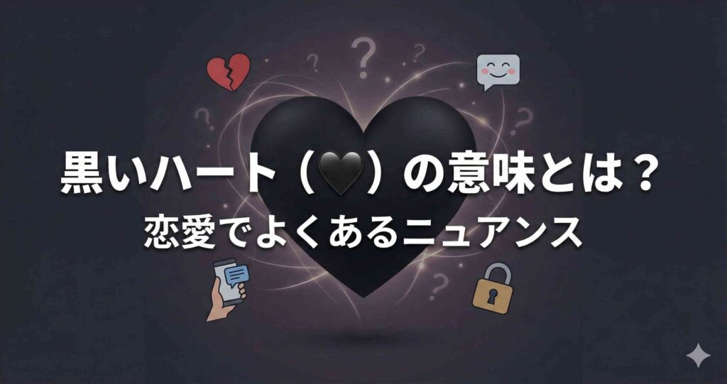 黒いハート(🖤)の意味とは?恋愛でよくあるニュアンス