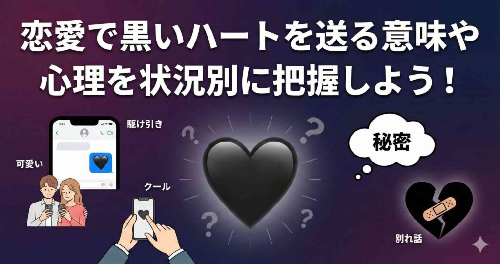 恋愛で黒いハートを送る意味や心理を状況別に把握しよう!