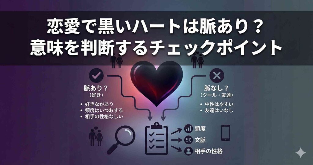 恋愛で黒いハートは脈あり?意味を判断するチェックポイント