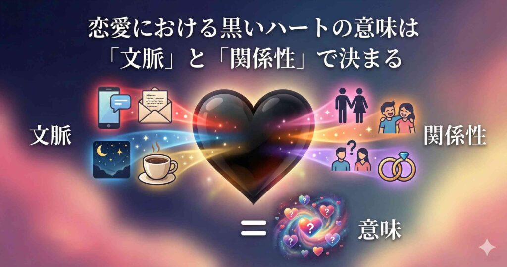まとめ:恋愛における黒いハートの意味は「文脈」と「関係性」で決まる