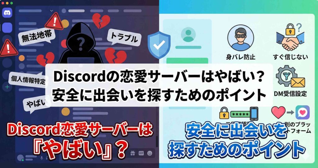Discordの恋愛サーバーはやばい?安全に出会いを探すためのポイント
