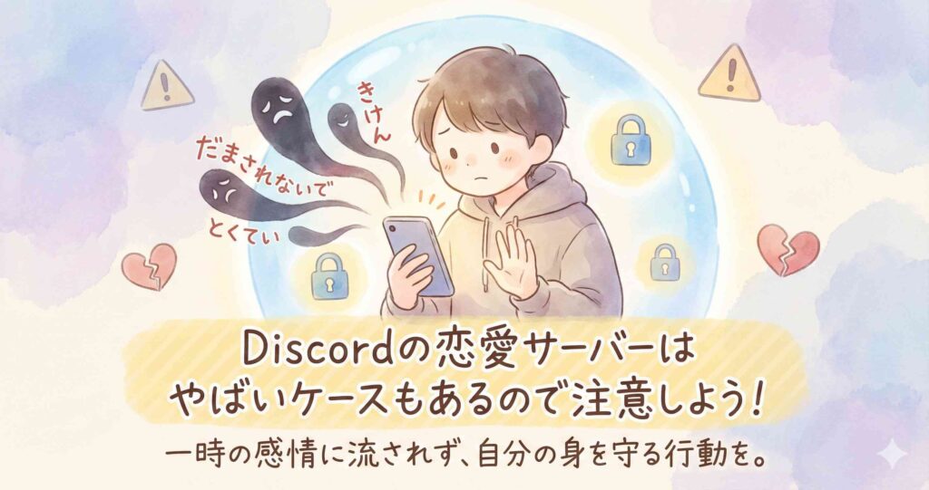 Discordの恋愛サーバーはやばいケースもあるので注意しよう!