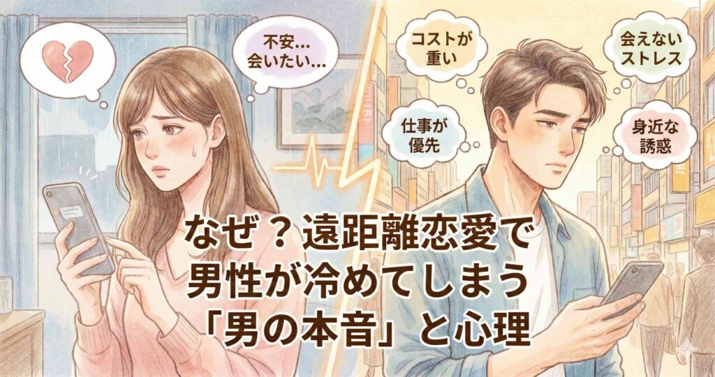 なぜ?遠距離恋愛で男性が冷めてしまう「男の本音」と心理