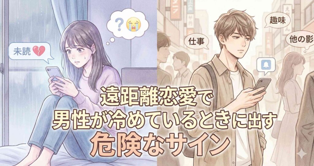 遠距離恋愛で男性が冷めているときに出す危険なサイン