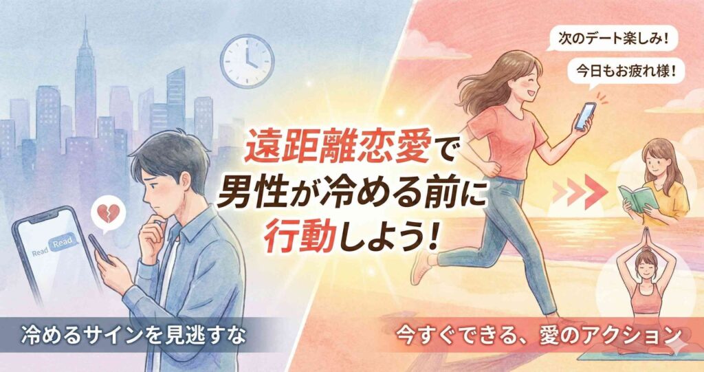遠距離恋愛で男性が冷める前に行動しよう!