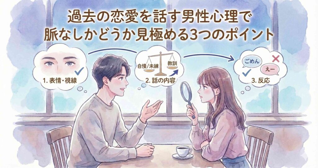 過去の恋愛を話す男性心理で脈なしかどうか見極める3つのポイント
