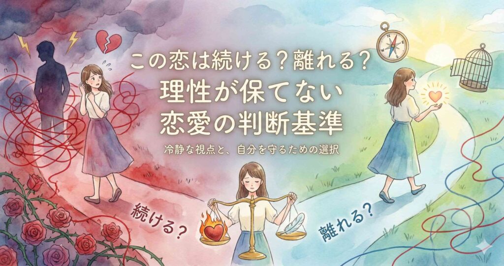 この恋は続ける?離れる?理性が保てない恋愛の判断基準