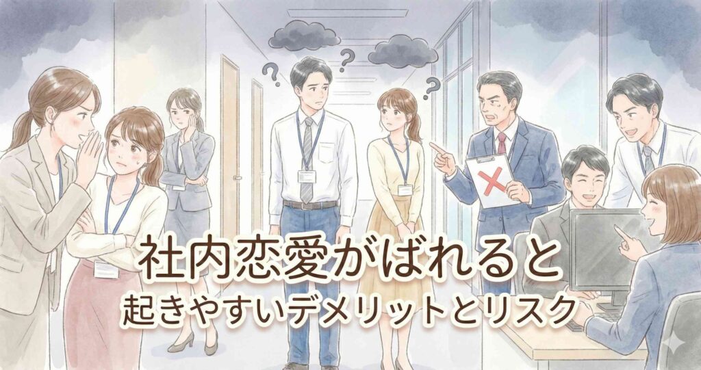 社内恋愛がばれると起きやすいデメリットとリスク