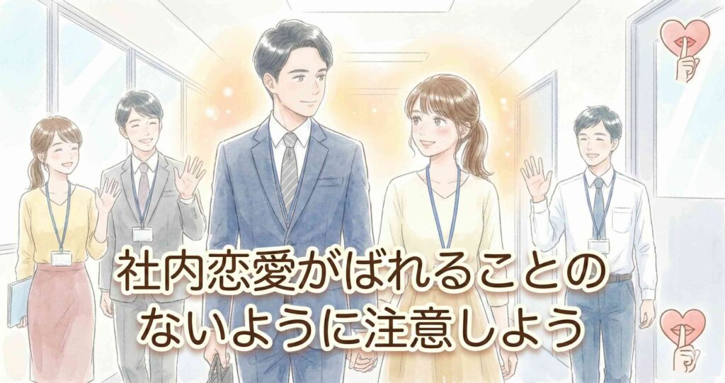 社内恋愛がばれることのないように注意しよう