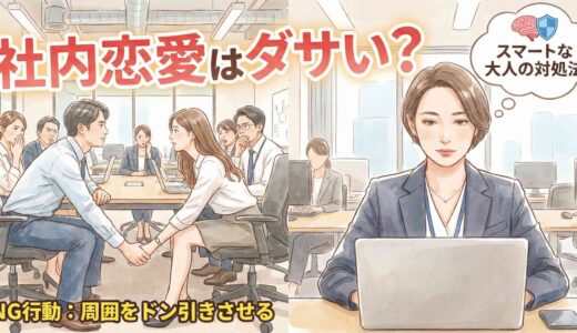 社内恋愛はダサい？周囲をドン引きさせるNG行動とスマートな大人の対処法