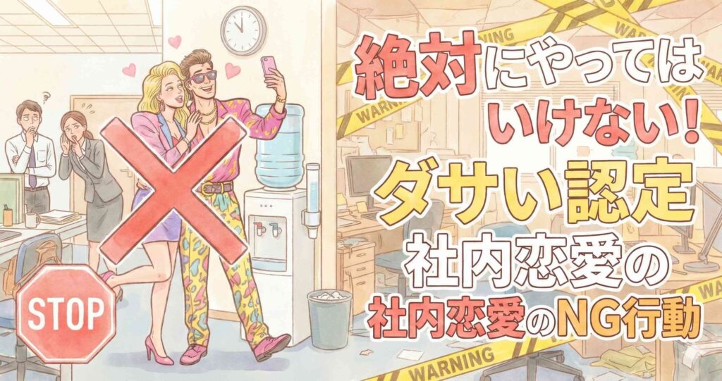 絶対にやってはいけない!ダサい認定される社内恋愛のNG行動
