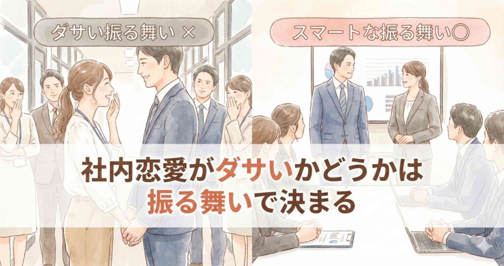 社内恋愛がダサいかどうかは振る舞いで決まる