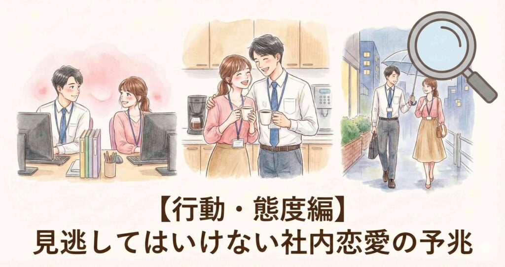 【行動・態度編】見逃してはいけない社内恋愛の予兆