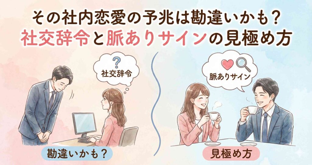 その社内恋愛の予兆は勘違いかも?社交辞令と脈ありサインの見極め方