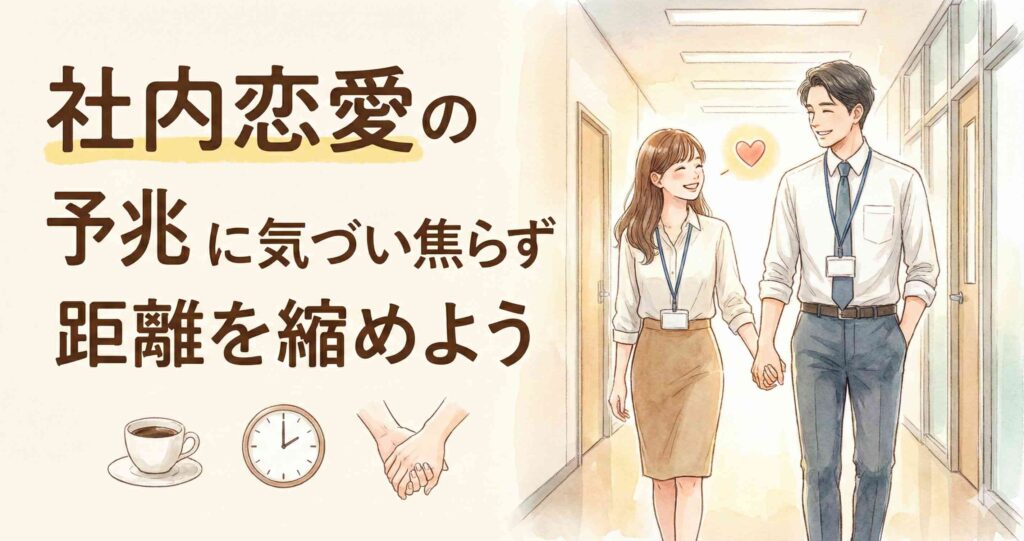 社内恋愛の予兆に気づいたら焦らず距離を縮めよう