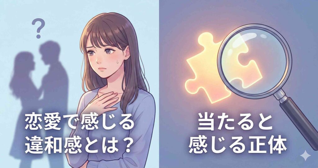 恋愛で感じる違和感とは?当たると感じる正体