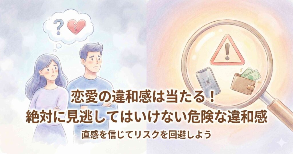 恋愛の違和感は当たる!絶対に見逃してはいけない危険な違和感