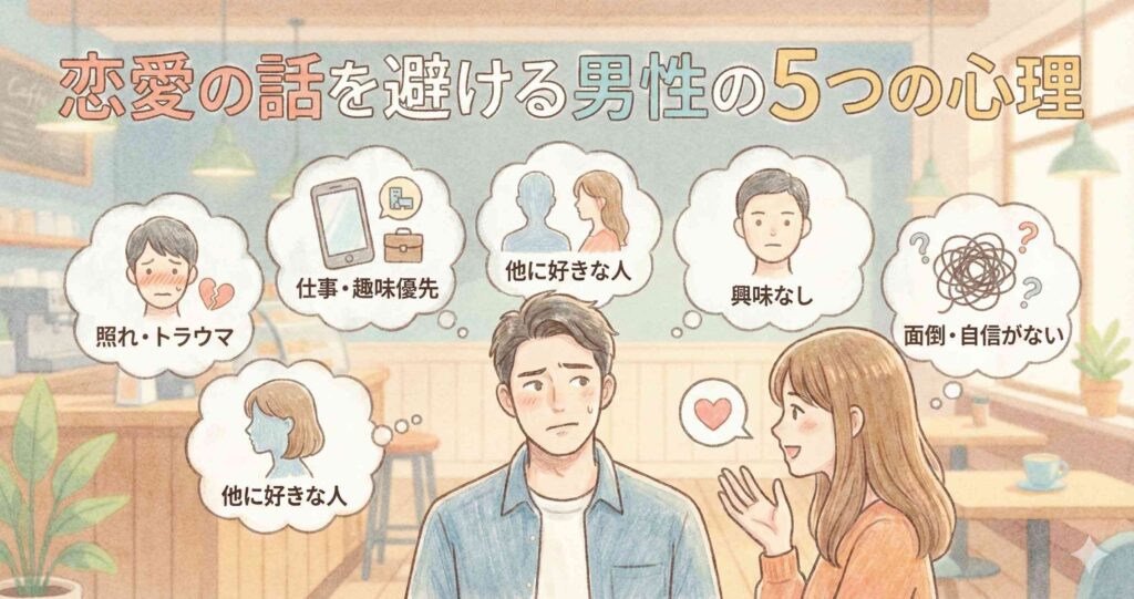 恋愛の話を避ける男性の5つの心理