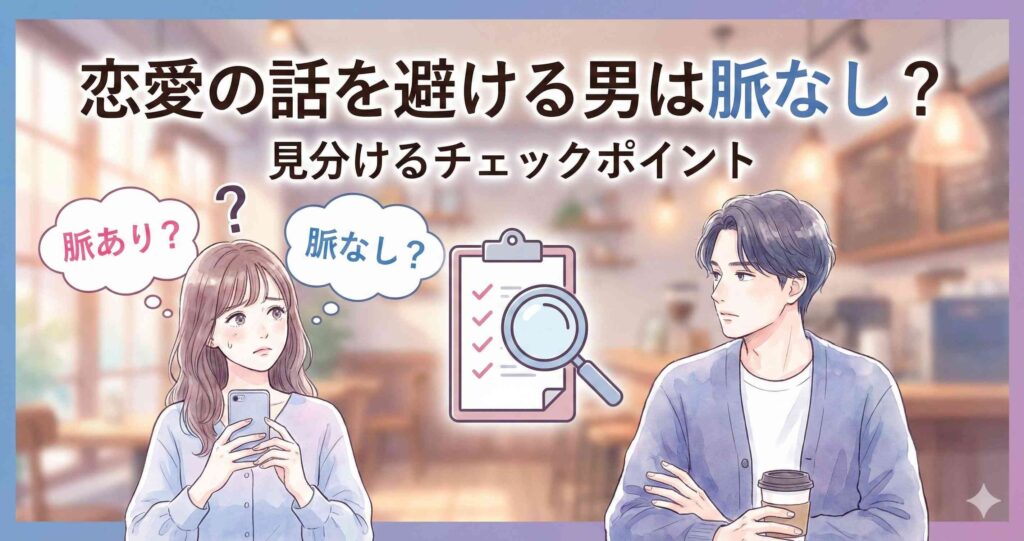 恋愛の話を避ける男は脈なし?見分けるチェックポイント