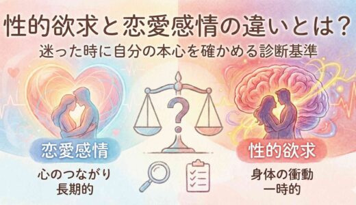 性的欲求と恋愛感情の違いとは？迷った時に自分の本心を確かめる診断基準
