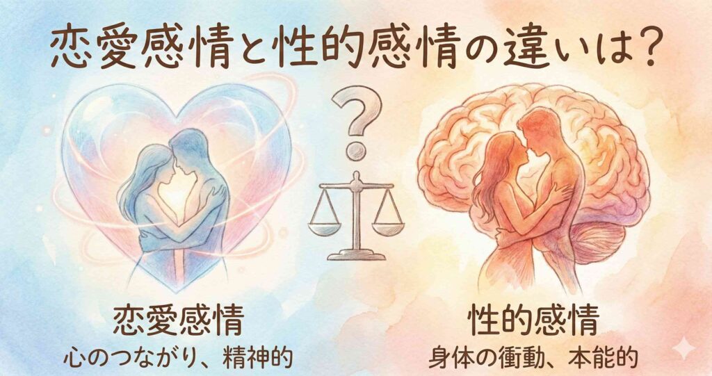 恋愛感情と性的感情の違いは?
