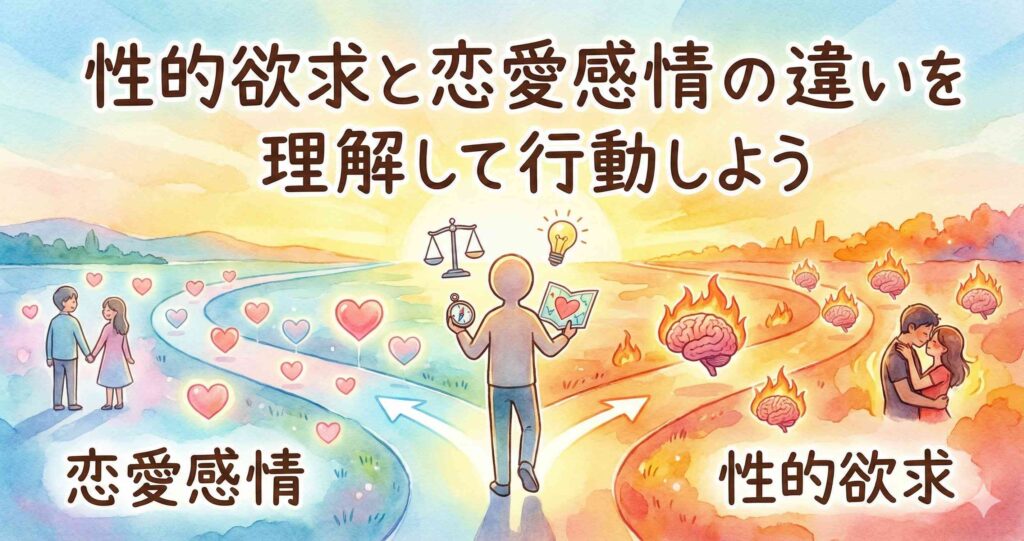 性的欲求と恋愛感情の違いを理解して行動しよう