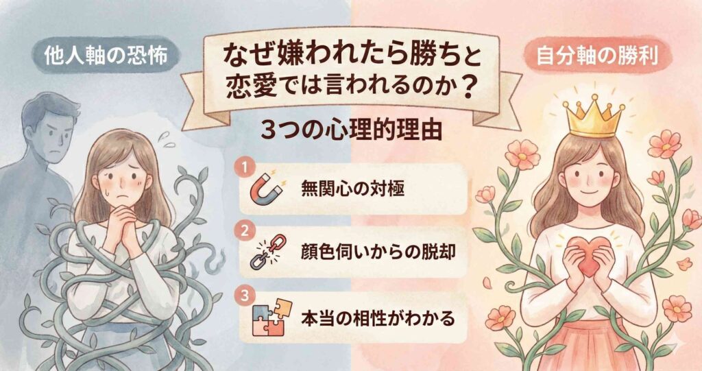 なぜ嫌われたら勝ちと恋愛では言われるのか?3つの心理的理由