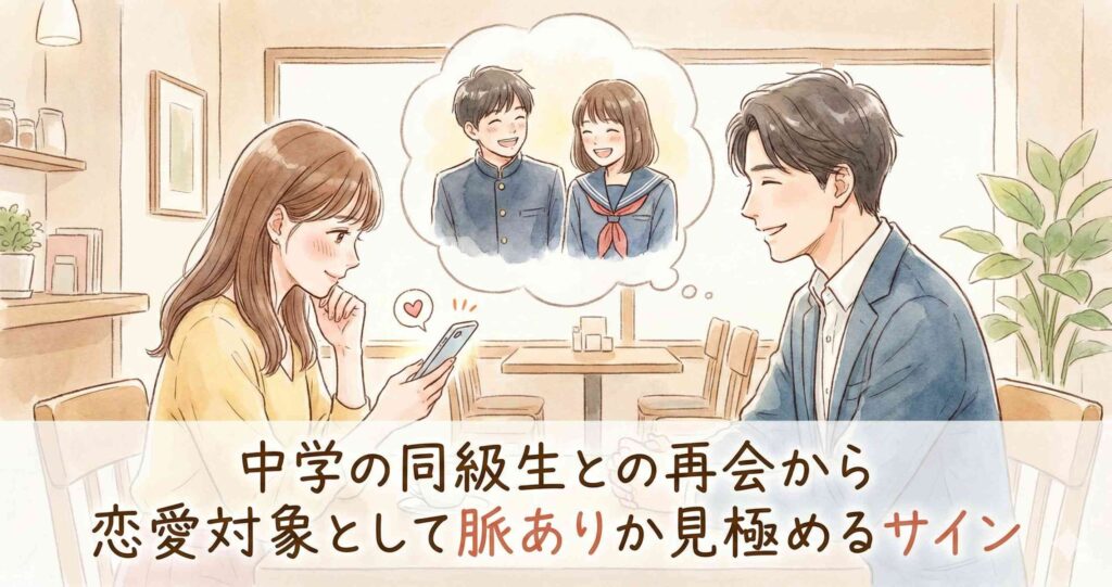 中学の同級生との再会から恋愛対象として脈ありか見極めるサイン
