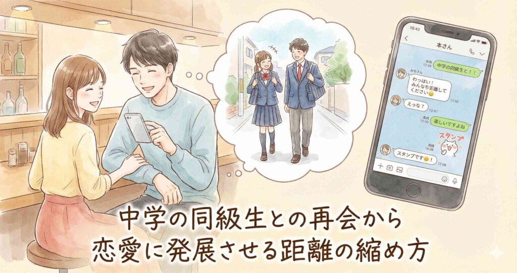 中学の同級生との再会から恋愛に発展させる距離の縮め方