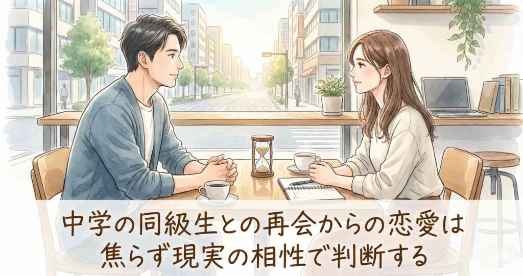 中学の同級生との再会からの恋愛は焦らず現実の相性で判断する