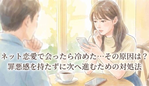 ネット恋愛で会ったら冷めた…その原因は？罪悪感を持たずに次へ進むための対処法