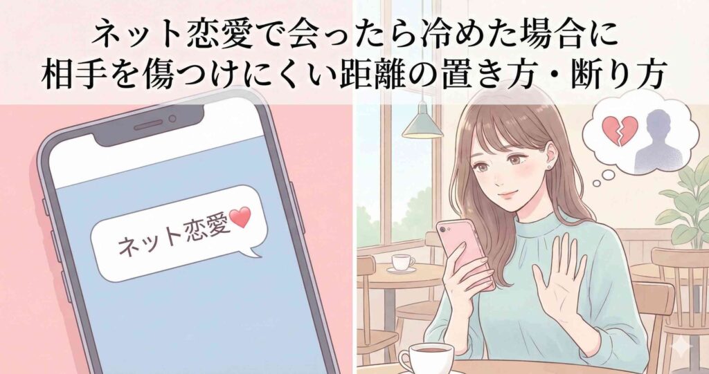 ネット恋愛で会ったら冷めた場合に相手を傷つけにくい距離の置き方・断り方