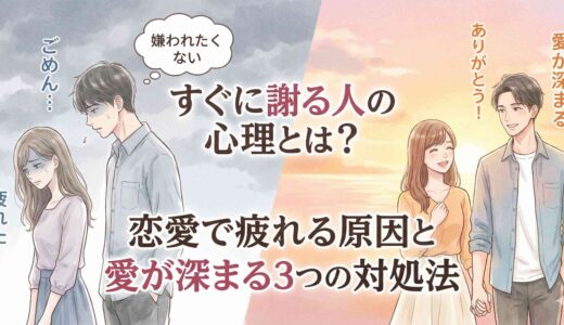 すぐに謝る人の心理とは？恋愛で疲れる原因と愛が深まる3つの対処法