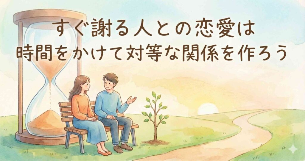 すぐ謝る人との恋愛は時間をかけて対等な関係を作ろう