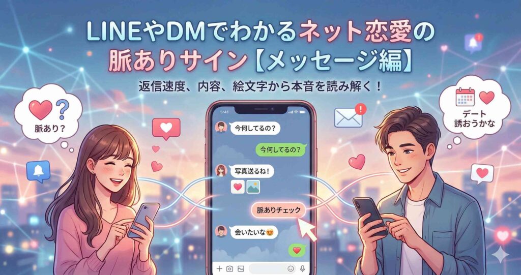 LINEやDMでわかるネット恋愛の脈ありサイン【メッセージ編】