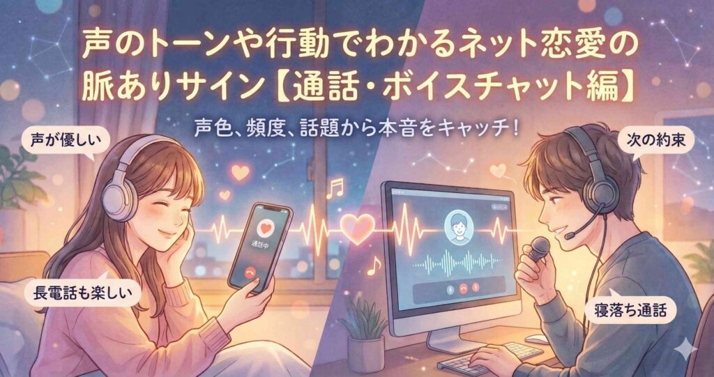 声のトーンや行動でわかるネット恋愛の脈ありサイン【通話・ボイスチャット編】