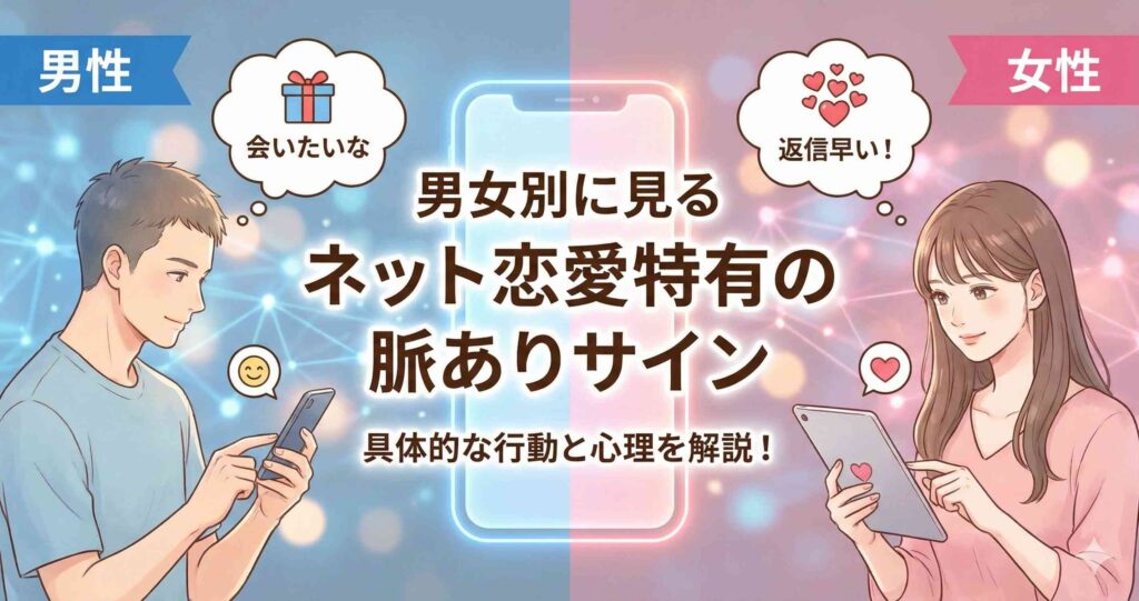 男女別に見るネット恋愛特有の脈ありサイン
