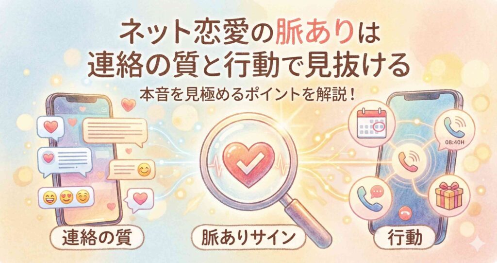 ネット恋愛の脈ありは連絡の質と行動で見抜ける
