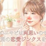 鼻の下のニキビは両思いのサイン?場所別の恋愛ジンクスを解説