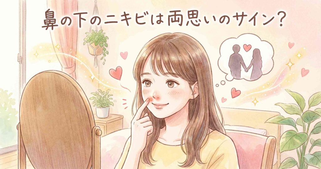 鼻の下のニキビは両思いのサイン?