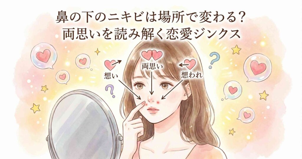 鼻の下のニキビは場所で変わる?両思いを読み解く恋愛ジンクス