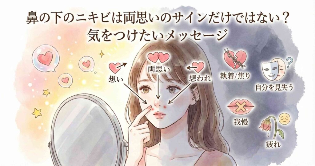 鼻の下のニキビは両思いのサインだけではない?気をつけたいメッセージ
