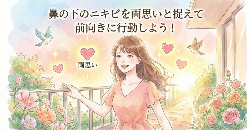 鼻の下のニキビを両思いと捉えて前向きに行動しよう!