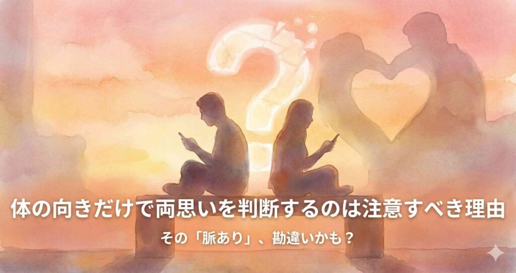 体の向きだけで両思いを判断するのは注意すべき理由