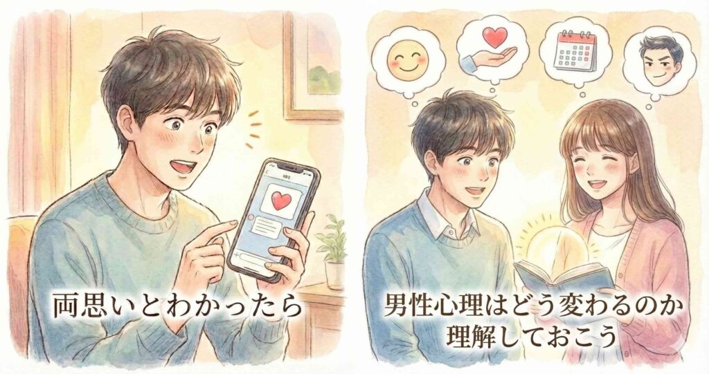 両思いとわかったら男性心理はどう変わるのか理解しておこう