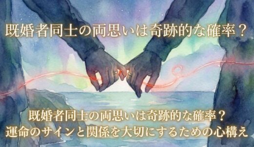 既婚者同士の両思いは奇跡的な確率？運命のサインと関係を大切にするための心構え
