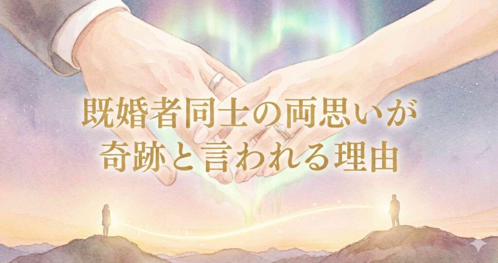 既婚者同士の両思いが奇跡と言われる理由