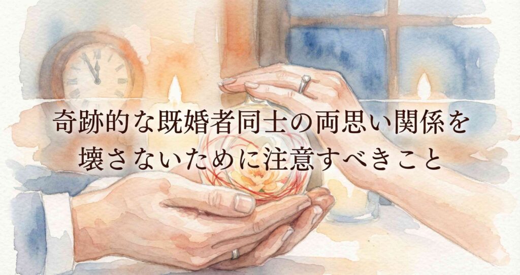 奇跡的な既婚者同士の両思い関係を壊さないために注意すべきこと