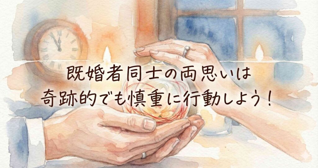 既婚者同士の両思いは奇跡的でも慎重に行動しよう!